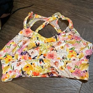 Floral Born primitive nursing sports bra